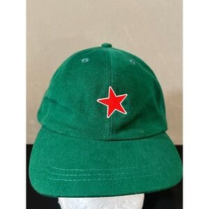 Heineken Green Baseball Cap Red Star Logo Adjustable Strapback Dad Hat Cotton